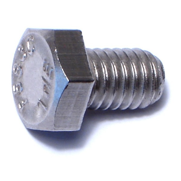 Midwest Fastener 5/16"-18 Hex Head Cap Screw, 18-8 Stainless Steel, 1/2 in L, 50 PK 50534